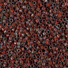 Miyuki Delica Perlen 11/0 - Opaque red picasso DB-2263
